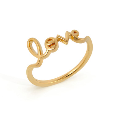  Inel Aur Galben 14K - Love 2
