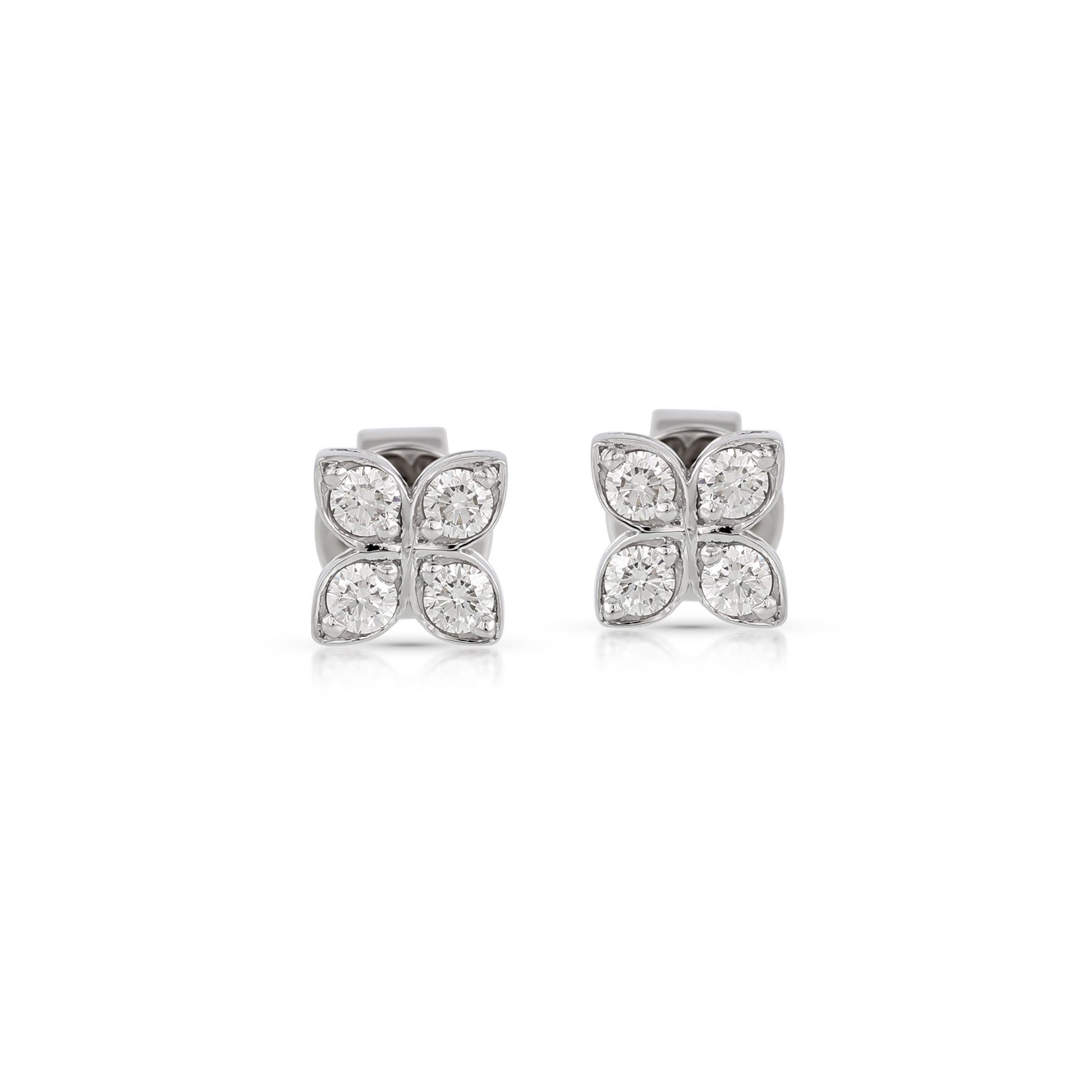  Cercei Aur Alb 14K, Diamante 0.26 Ct 1
