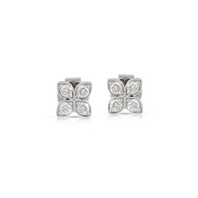  Cercei Aur Alb 14K, Diamante 0.26 Ct 1