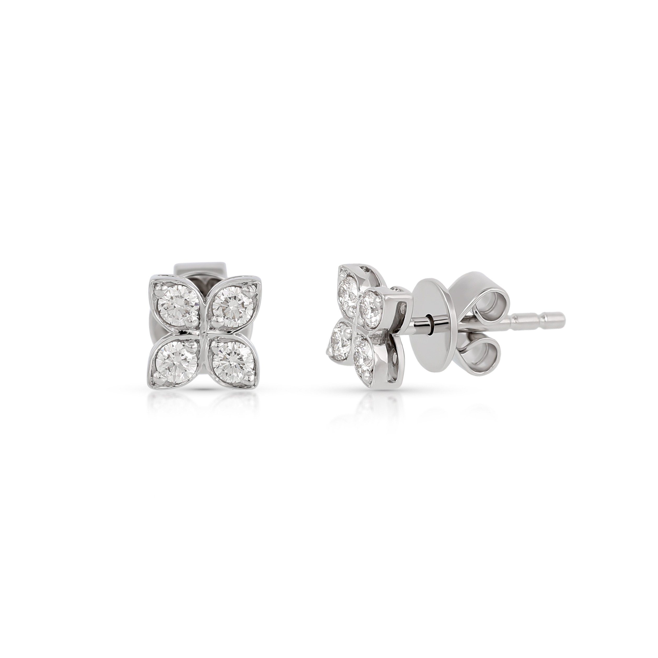  Cercei Aur Alb 14K, Diamante 0.26 Ct 2
