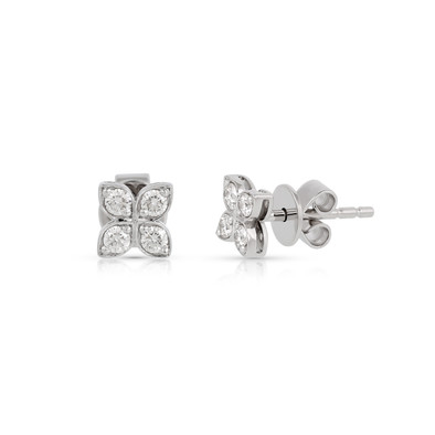  Cercei Aur Alb 14K, Diamante 0.26 Ct 2