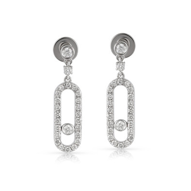  Cercei Aur Alb 14K, Diamante 0.50 Ct 1