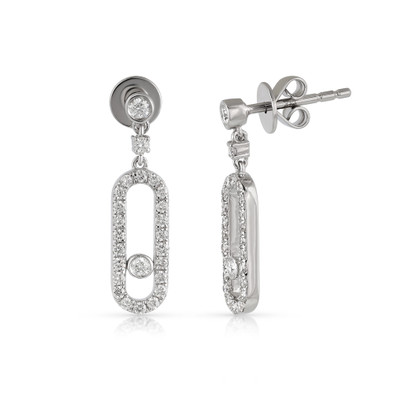  Cercei Aur Alb 14K, Diamante 0.50 Ct 2