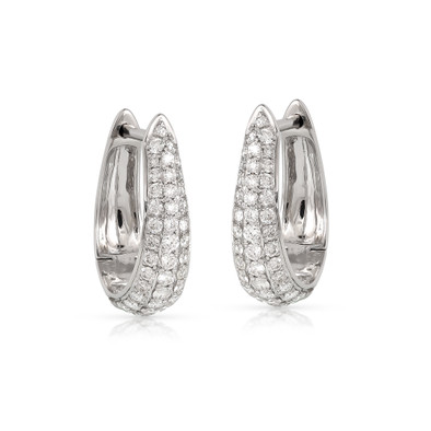  Cercei Aur Alb 14K,  Diamante 0.80 Ct 1