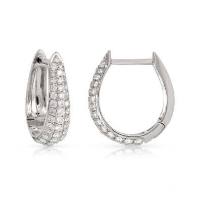  Cercei Aur Alb 14K,  Diamante 0.80 Ct 2