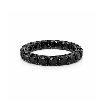  Inel Eternity Aur 14k, Diamante Negre 3.80 Ct 1