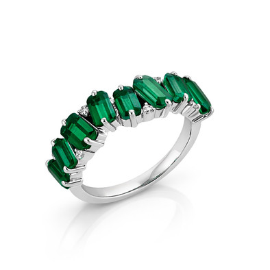  Inel Aur Alb 14K, Smaralde 2.15 Ct , Diamante 0.08 Ct 3