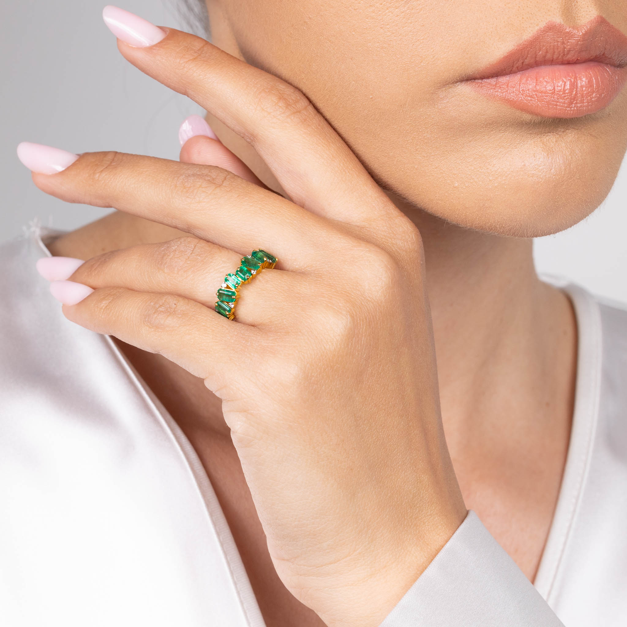  Inel Aur Galben 14K, Smaralde 2.15 Ct , Diamante 0.08 Ct 2
