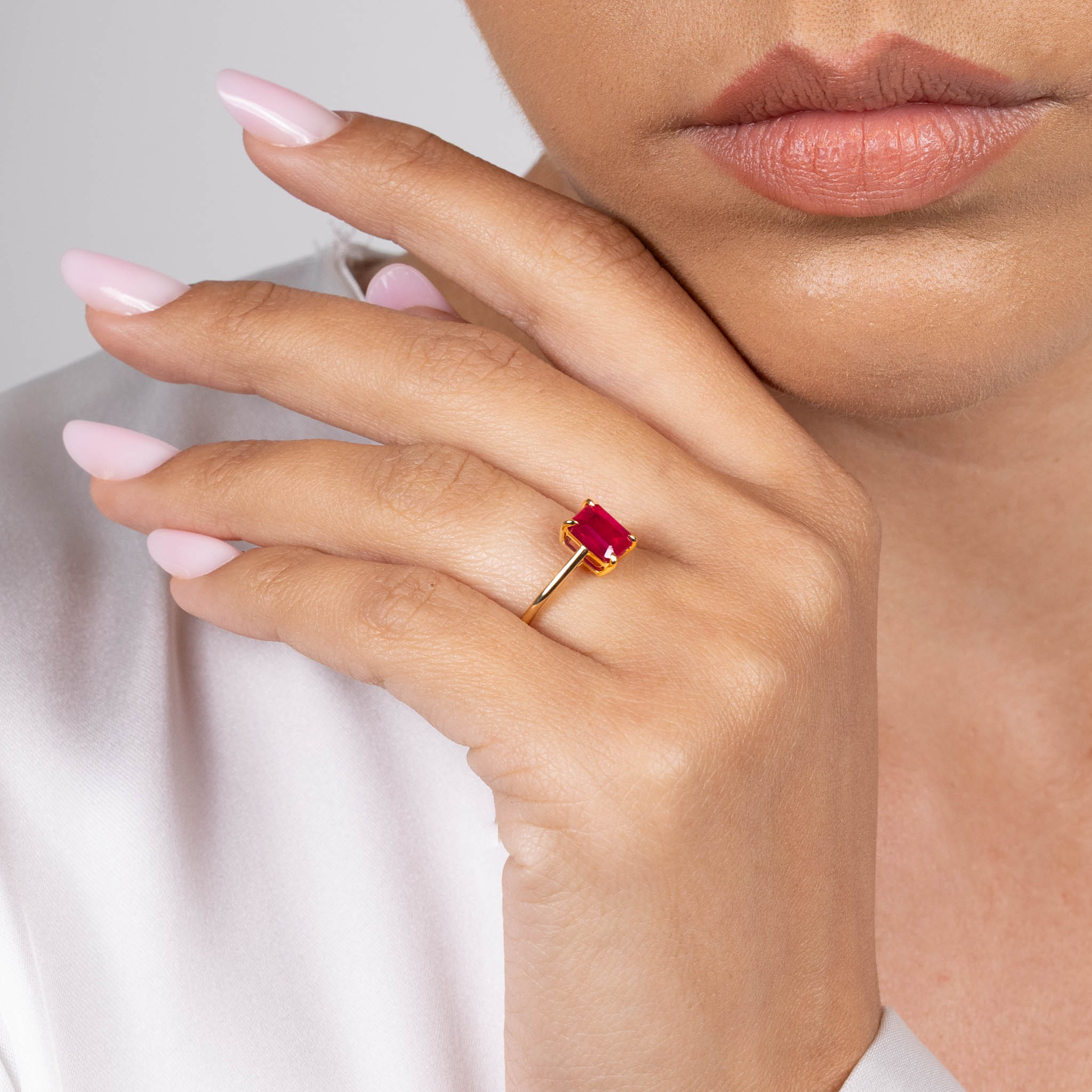  Inel Aur Galben 18K, Rubin 1.96 Ct 2