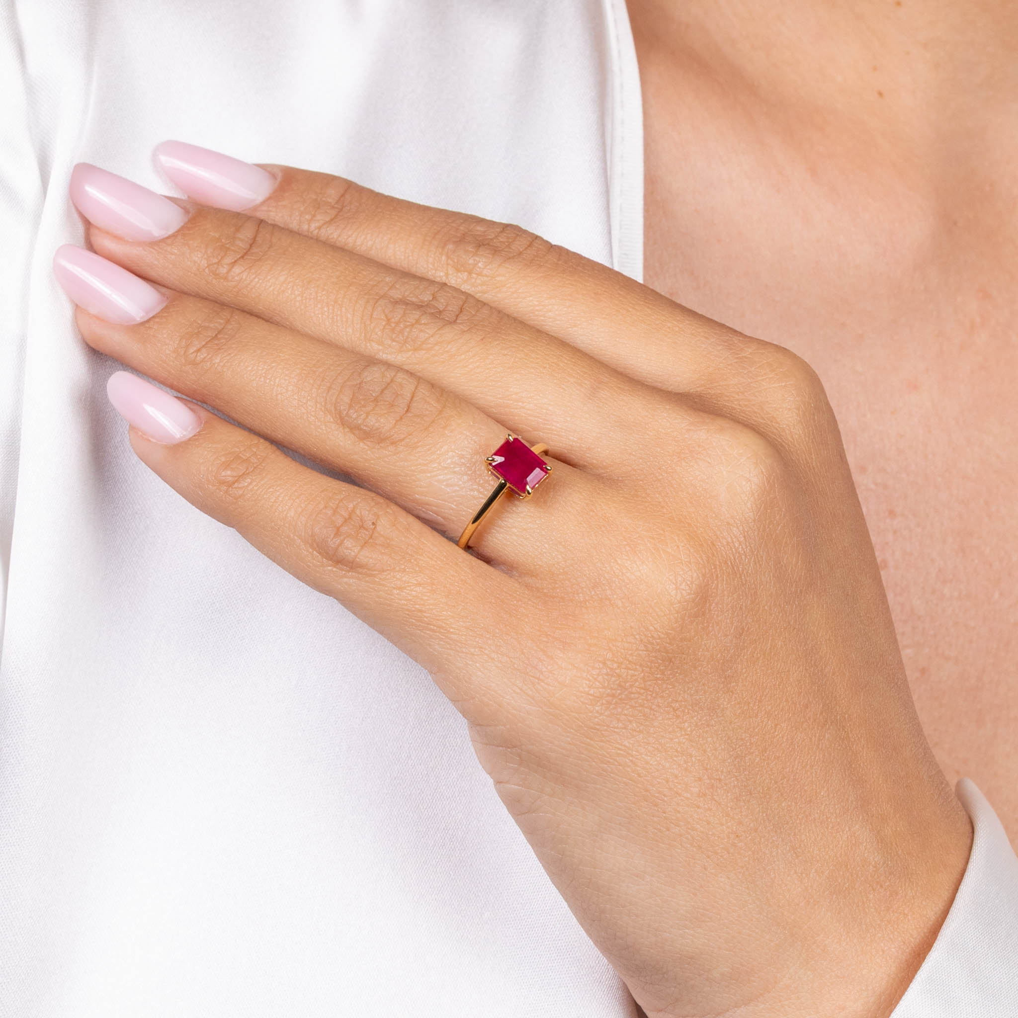  Inel Aur Galben 18K, Rubin 1.96 Ct 4