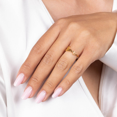  Inel Aur Galben 14K - Love 2