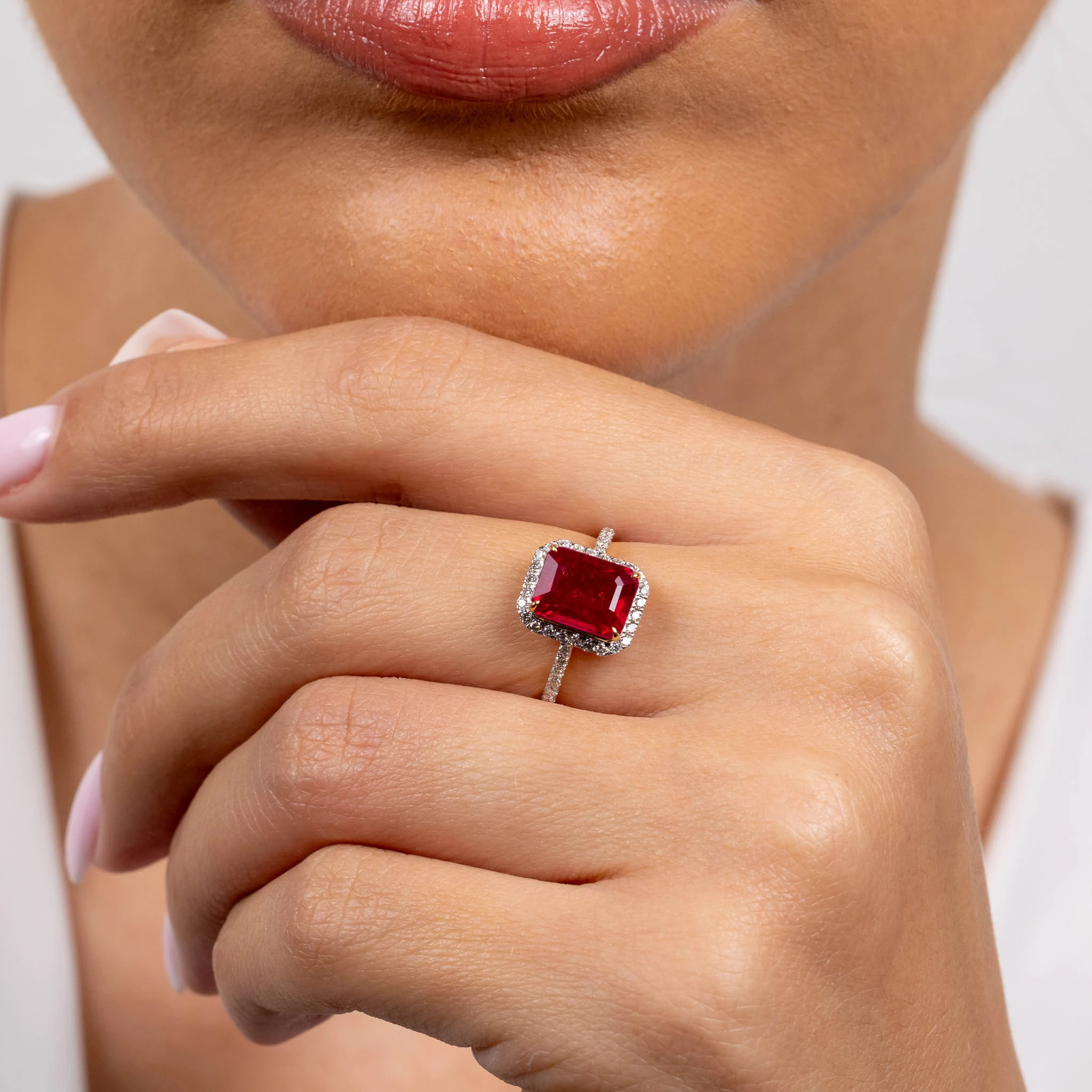  Inel Aur Galben 18K, Rubin 2.34 Ct , Diamante 0.40 Ct 2