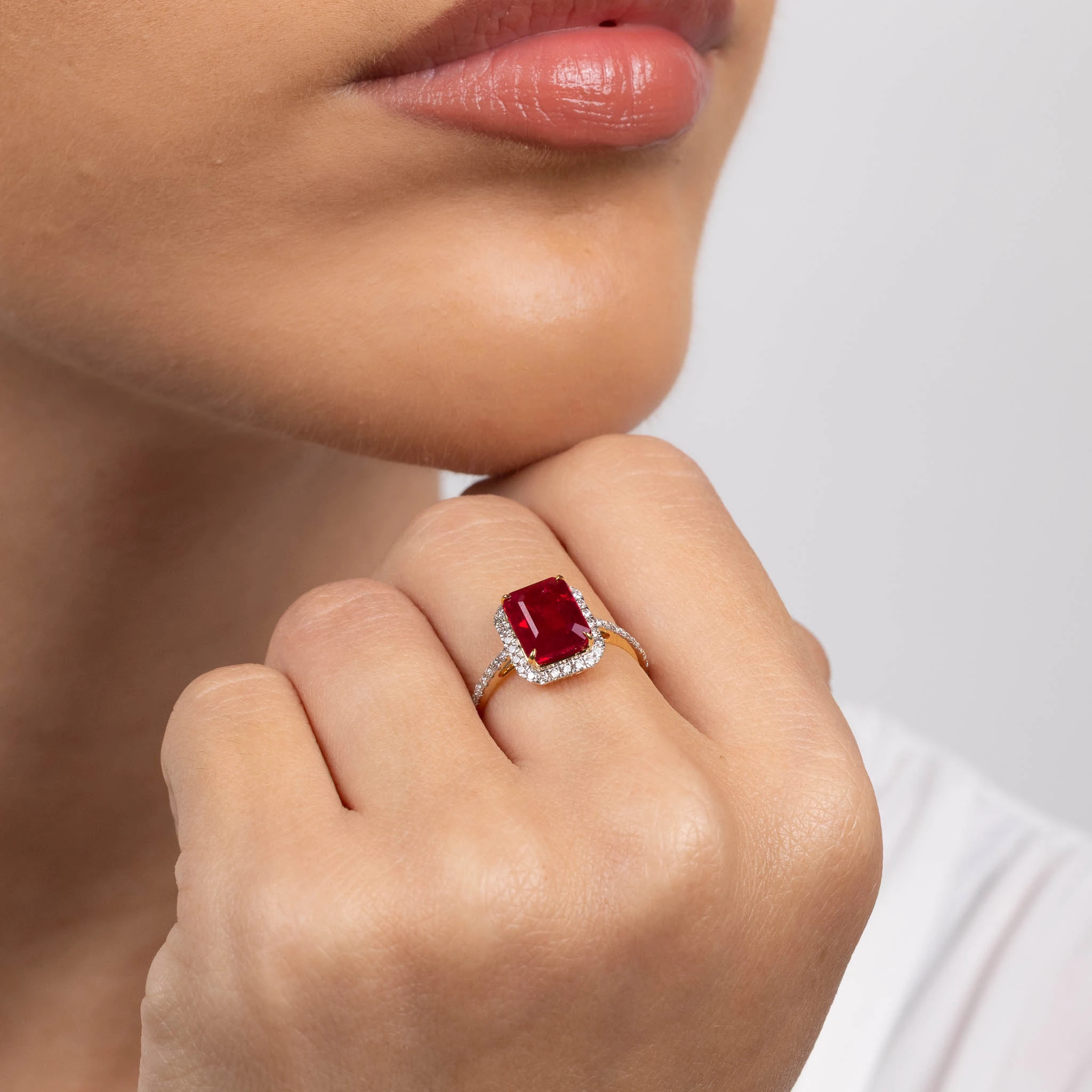  Inel Aur Galben 18K, Rubin 2.34 Ct , Diamante 0.40 Ct 4