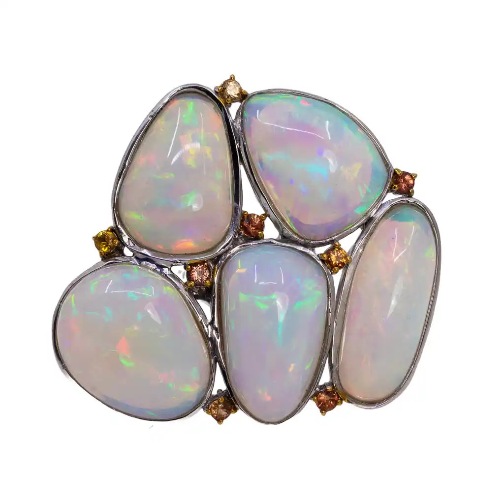 Inel Argint 925, Opal, Safire Fancy