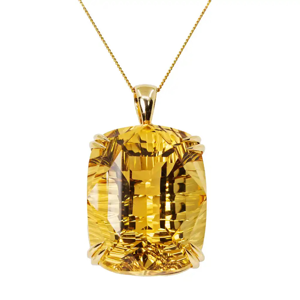 Pandantiv Aur 18k, Citrin 51 ct 1