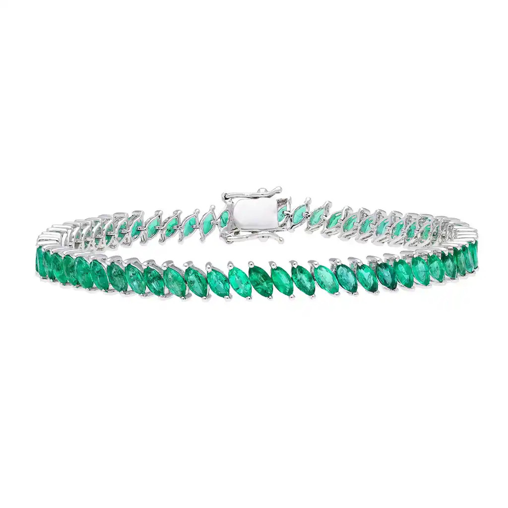 Bratara Aur Alb 18k, Smaralde 7.80 ct