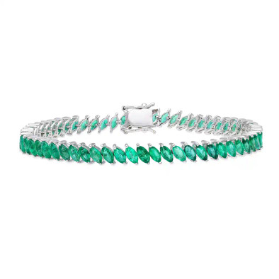 Bratara Aur Alb 18k, Smaralde 7.80 ct