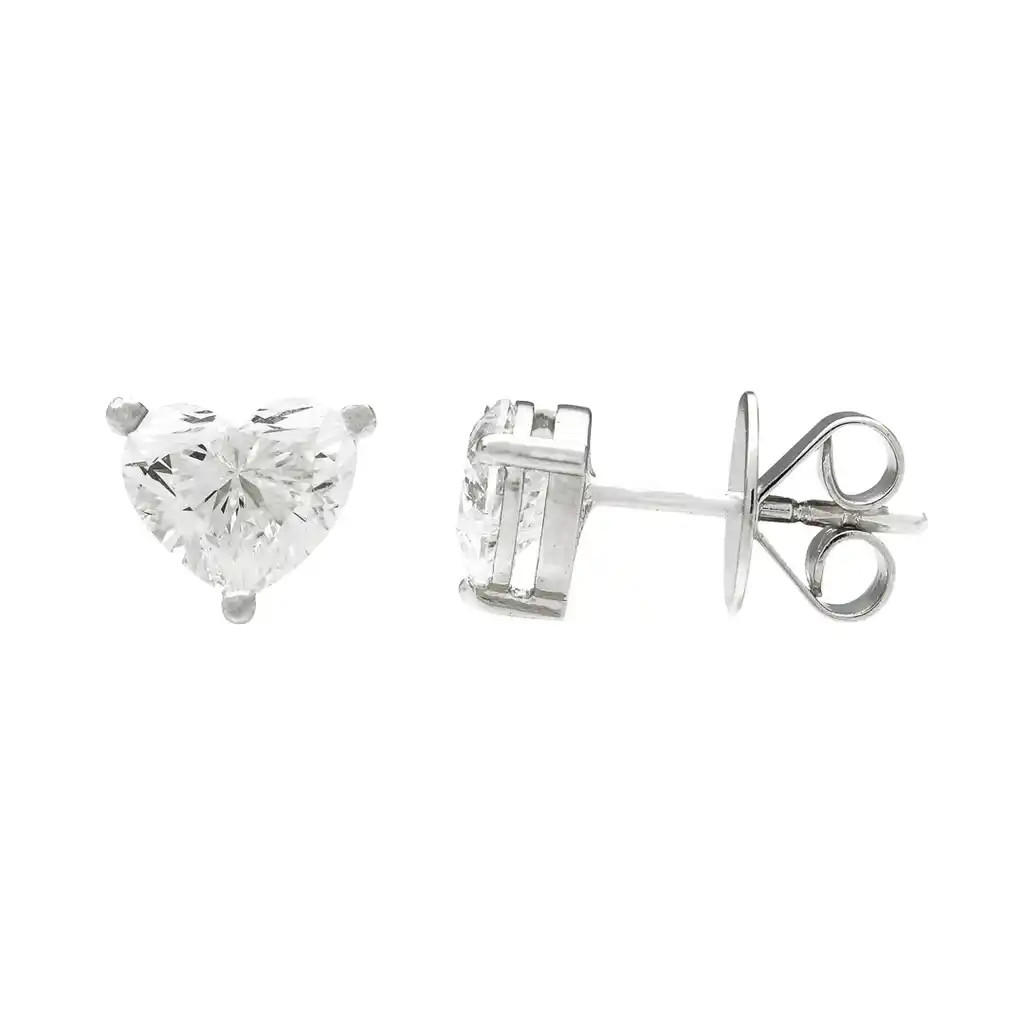  Cercei Aur Alb 18k, Diamante Solitaire 0.70 ct G/VVS1, 0.70 ct H/VVS1 5