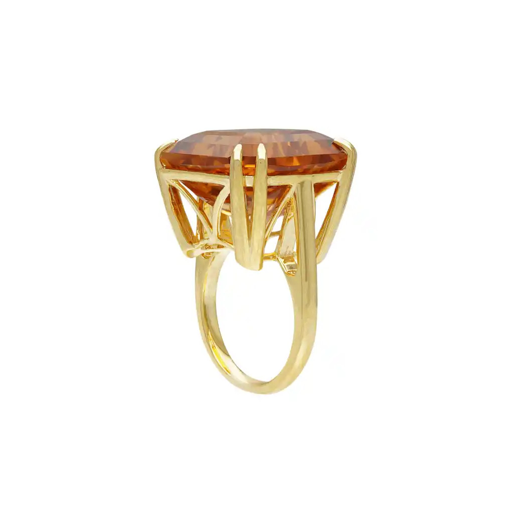 Inel Aur Galben 14k, Citrin 21.10 ct