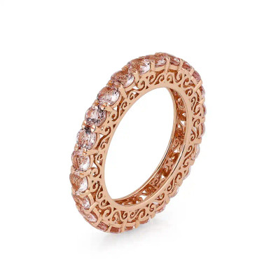 Inel Aur Roz 14K, Morganit 2.50 Ct