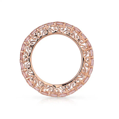 Inel Aur Roz 14K, Morganit 2.50 Ct