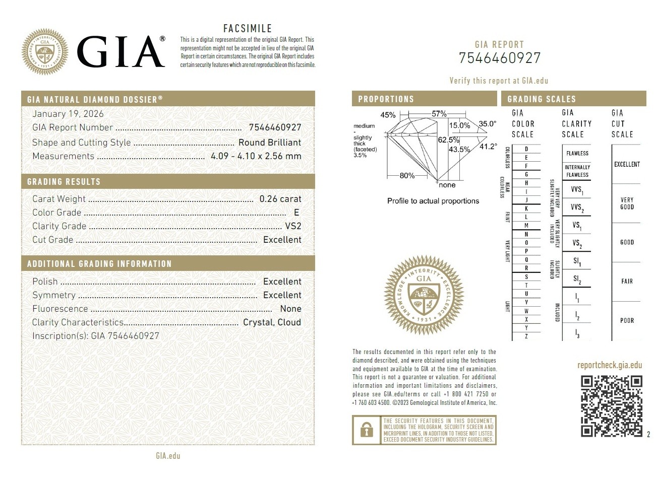 Inel Aur Alb 18k, Diamant Natural Solitaire 0.26 Ct