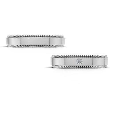 Verighete aur cu diamante naturale - V107 2