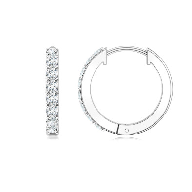 Cercei Aur Alb 18k, Diamante Naturale 0.25 ct