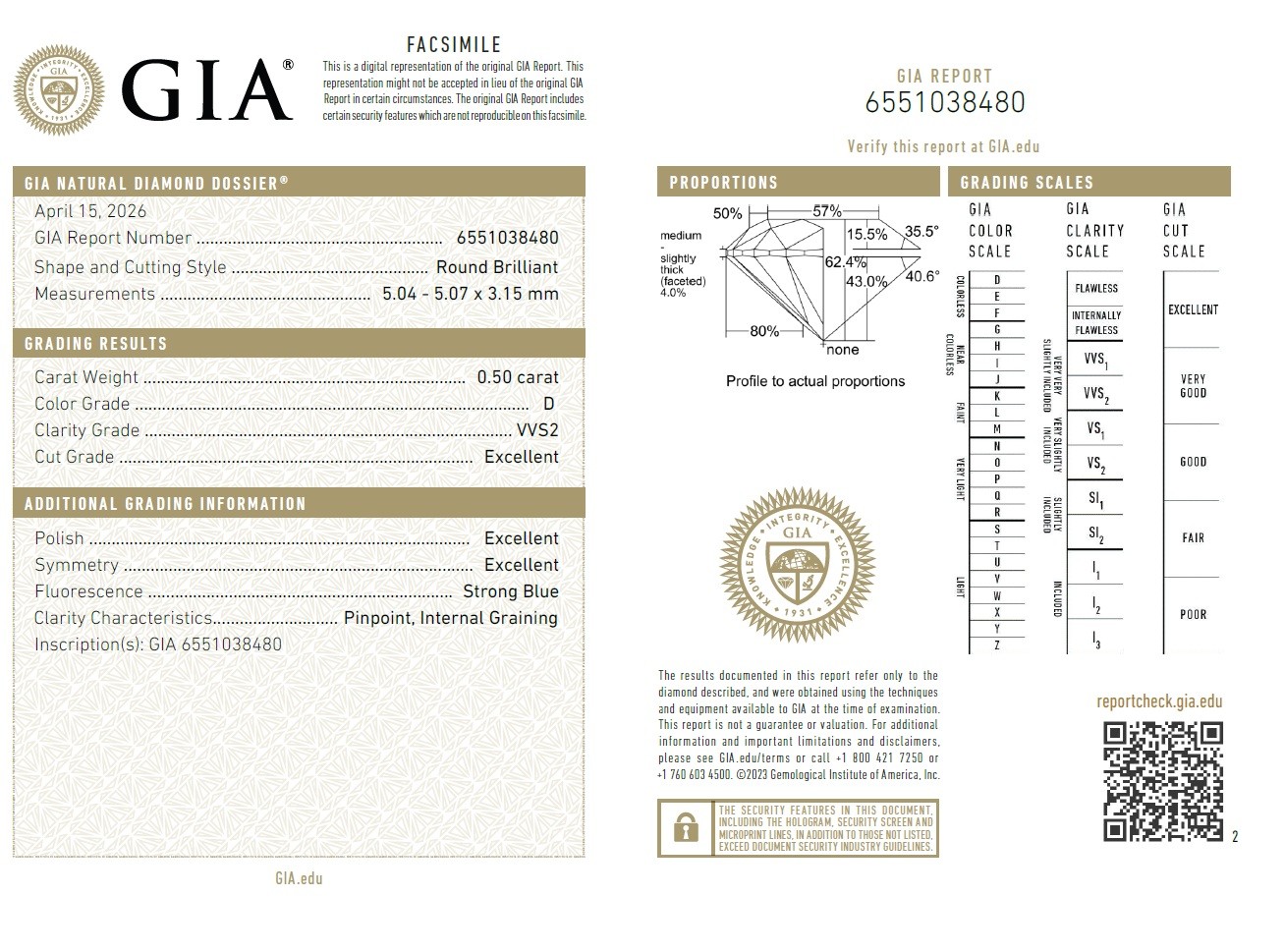 Inel Aur Galben 18k, Diamant Natural Solitaire 0.50 Ct