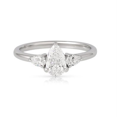 Inel Aur Alb 18k, Diamant Natural Solitaire 0.70 Ct , Diamante Naturale 0.26 Ct