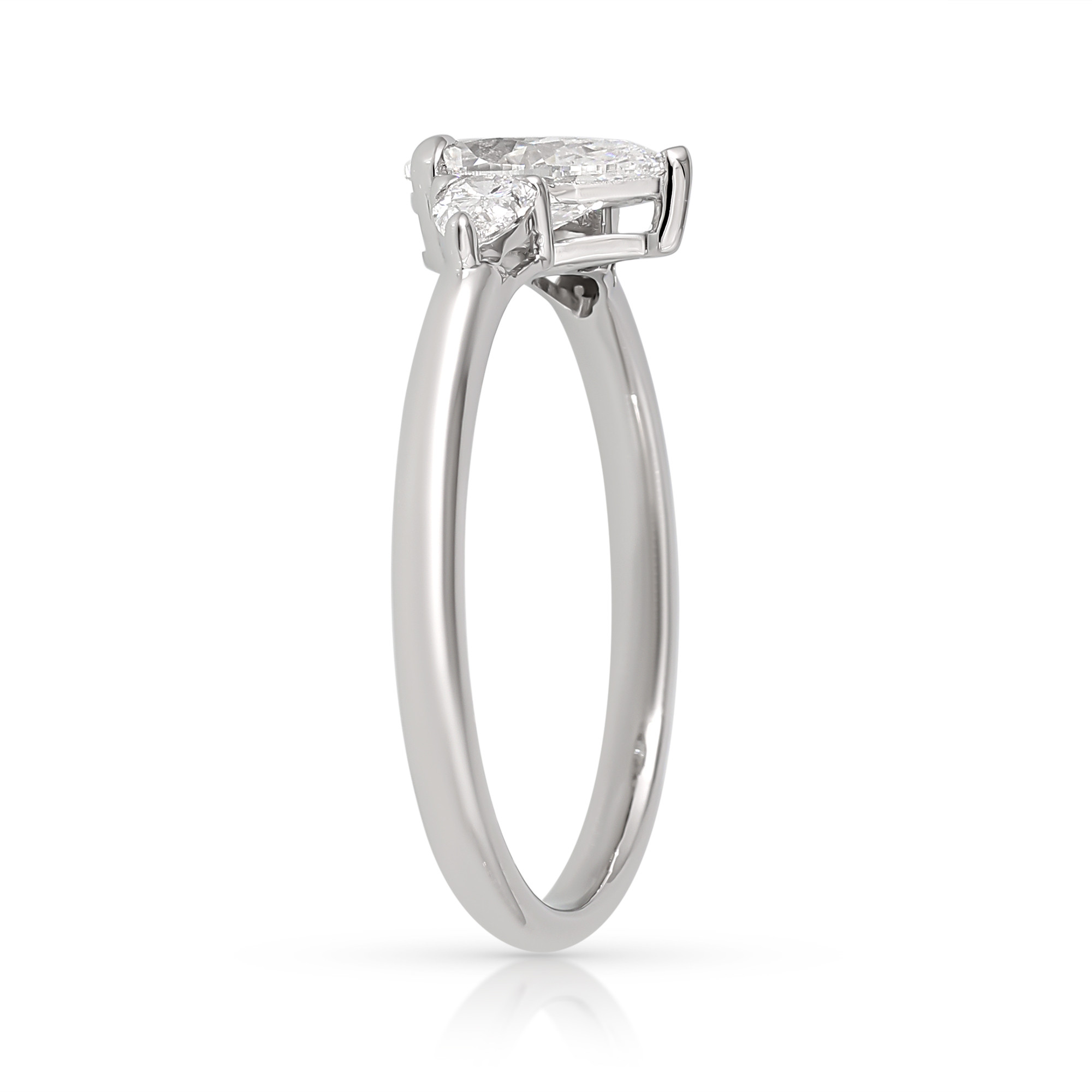 Inel Aur Alb 18k, Diamant Natural Solitaire 0.70 Ct , Diamante Naturale 0.26 Ct