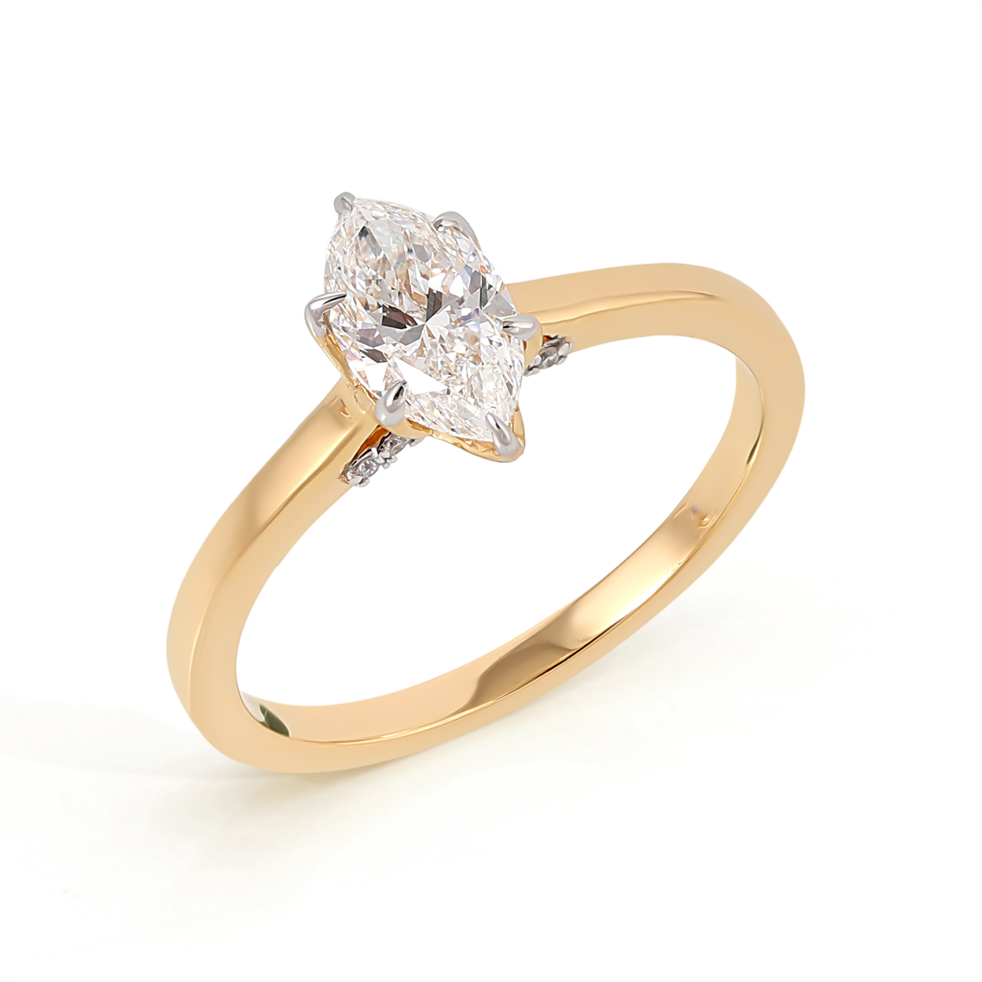 Inel Aur Galben 18k, Diamant Natural Solitaire 0.70 Ct ,