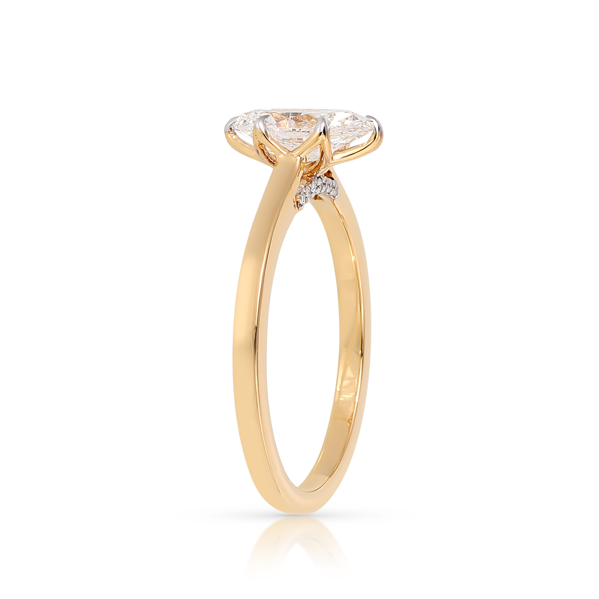 Inel Aur Galben 18k, Diamant Natural Solitaire 0.70 Ct ,
