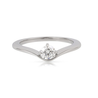 Inel Aur Alb 18k, Diamant Natural Solitaire 0.30 Ct