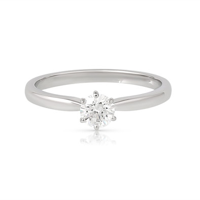 Inel Aur Alb 18k, Diamant Natural Solitaire 0.30 Ct D / VVS2