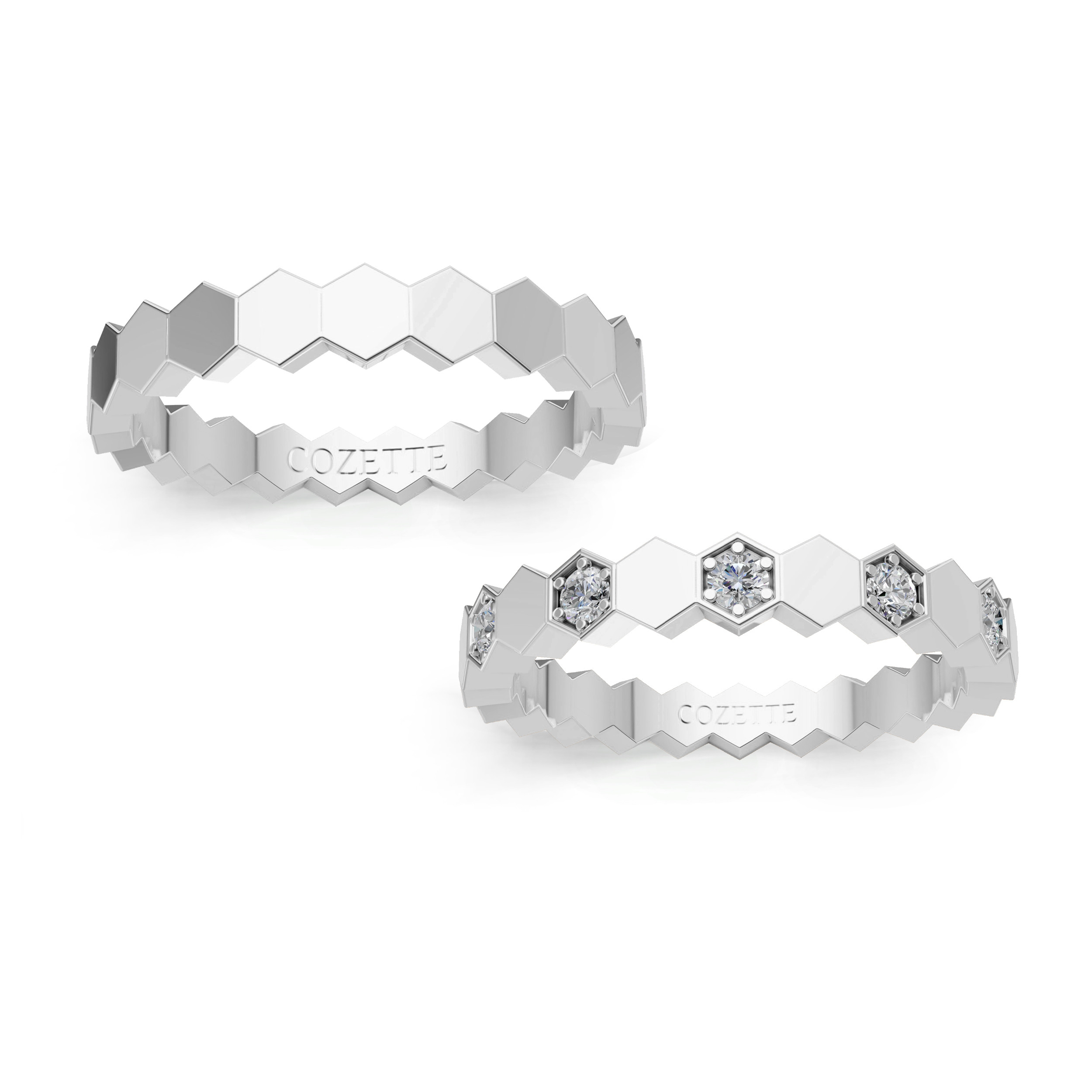 Verighete aur cu diamante naturale - V102 1
