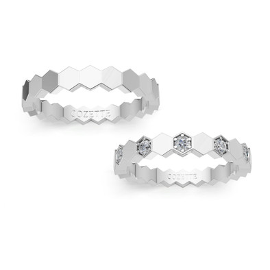 Verighete aur cu diamante naturale - V102 1