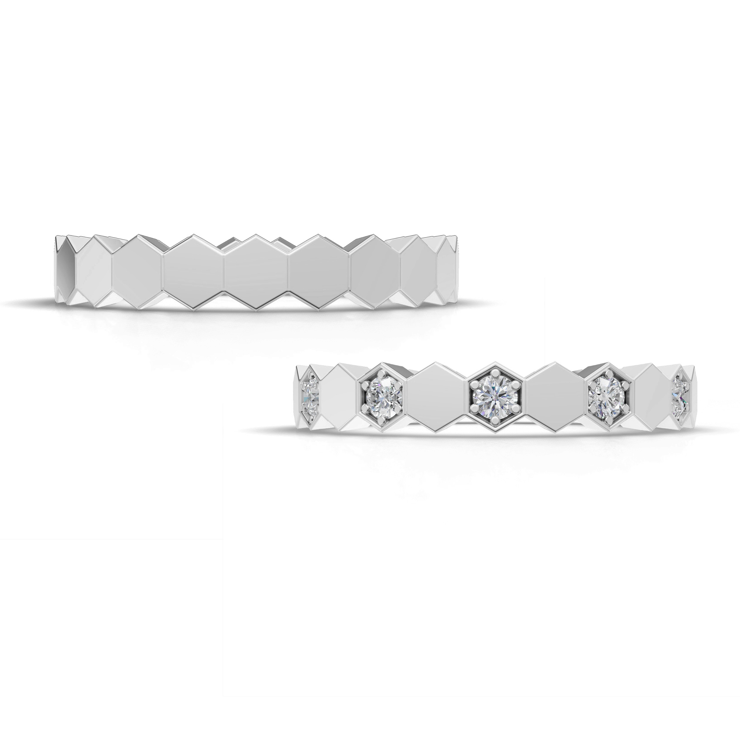 Verighete aur cu diamante naturale - V102 2