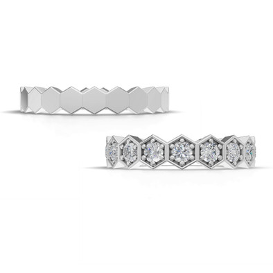 Verighete aur cu diamante naturale - V103 2