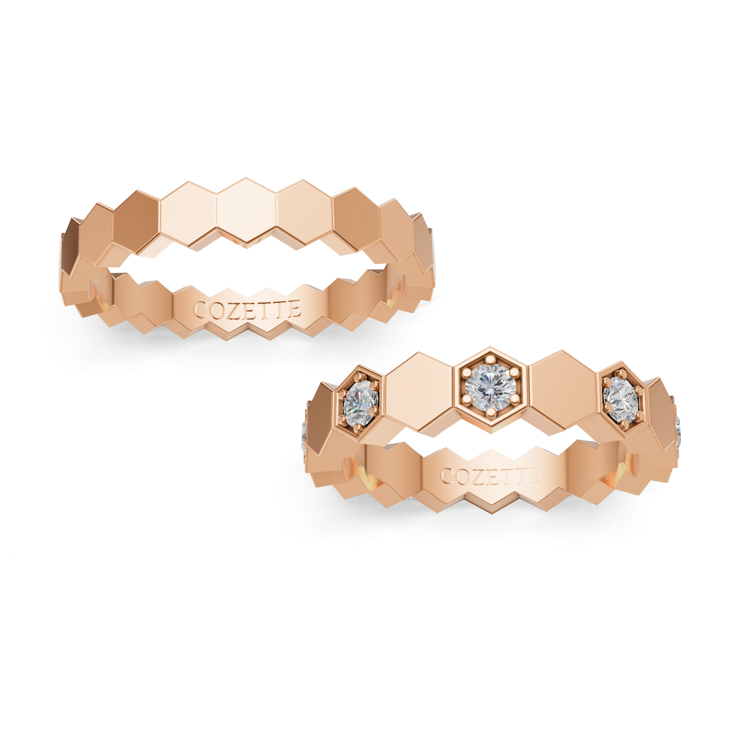 Verighete aur cu diamante naturale - V103 3