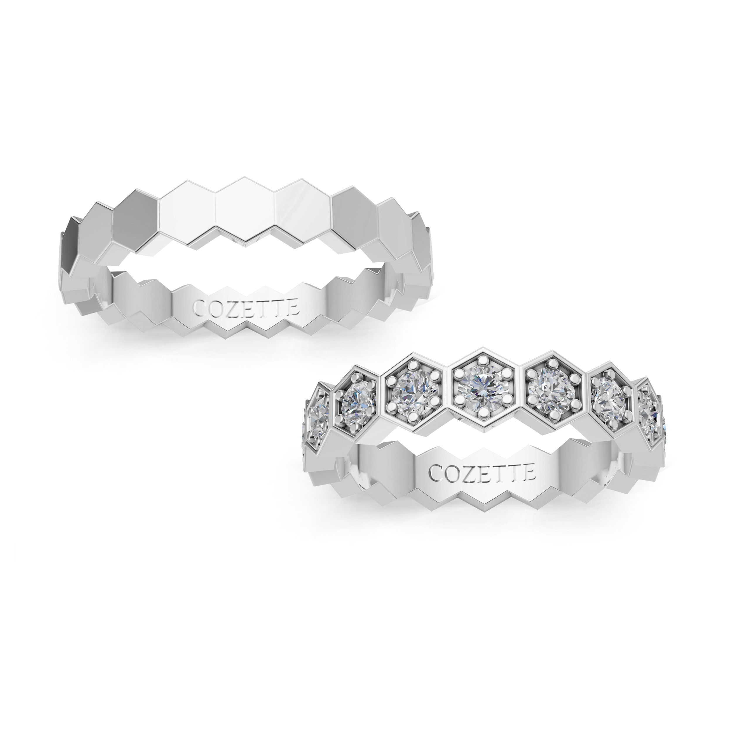 Verighete aur cu diamante naturale - V103 1