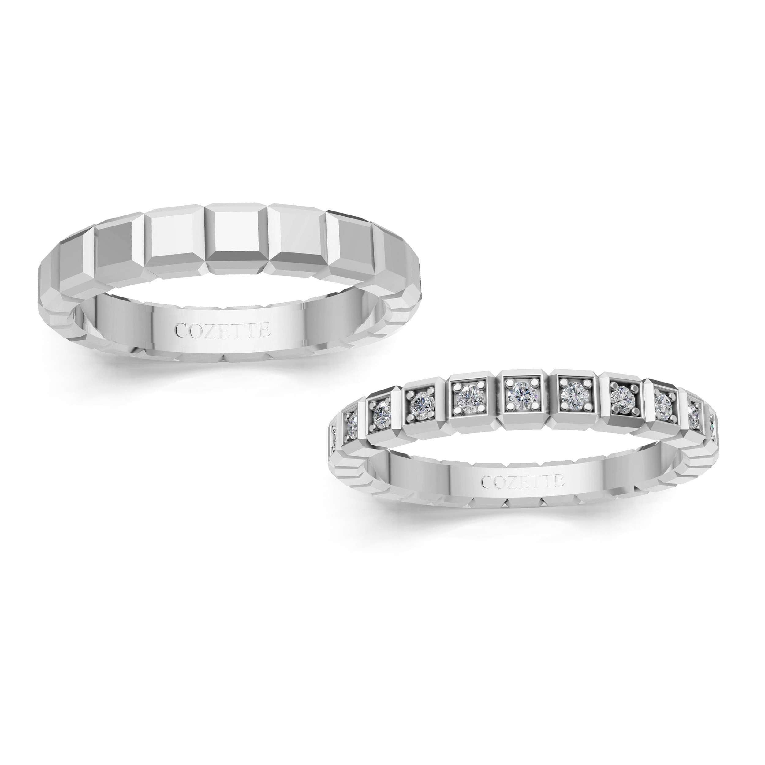 Verighete aur cu diamante naturale - V105 1