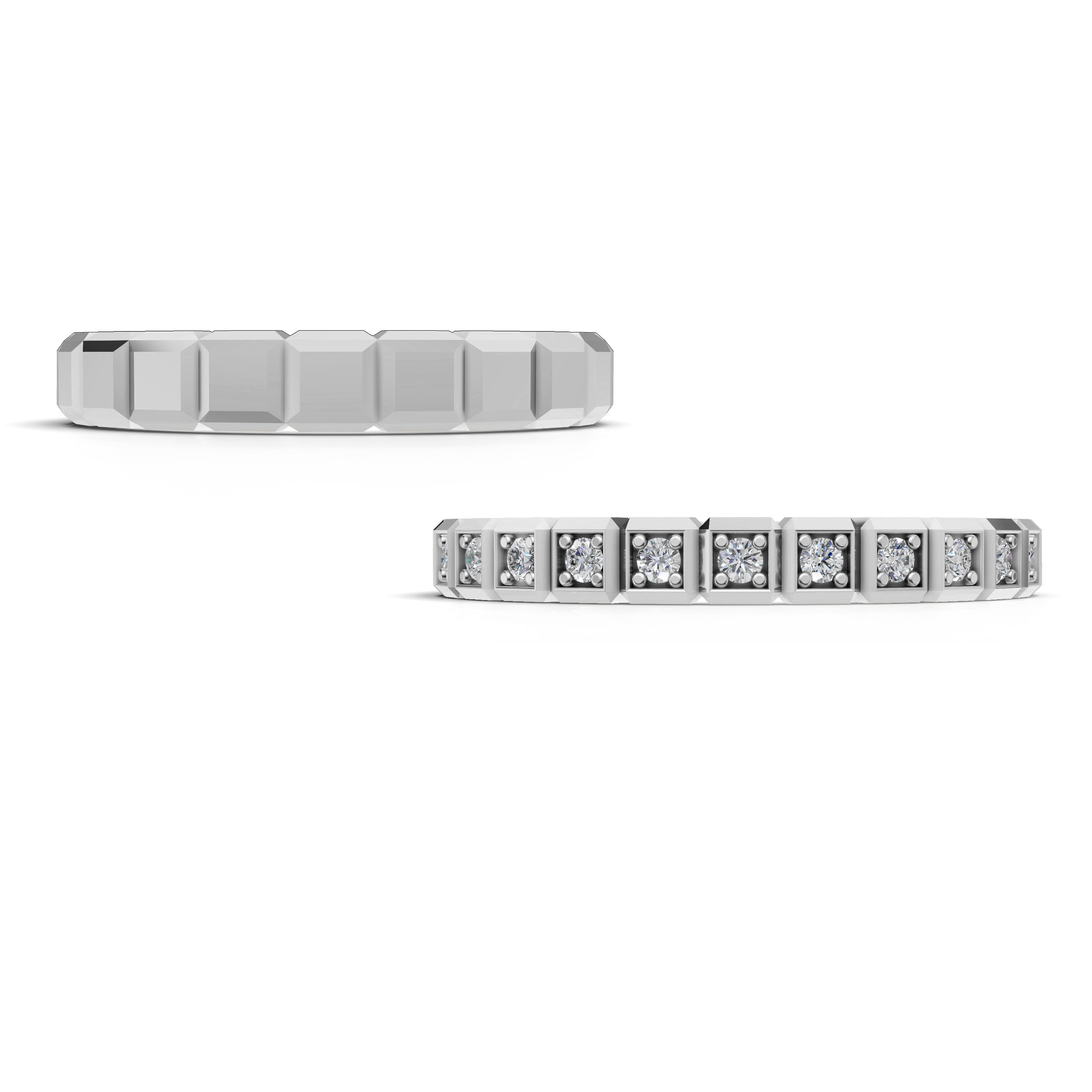 Verighete aur cu diamante naturale - V105 2