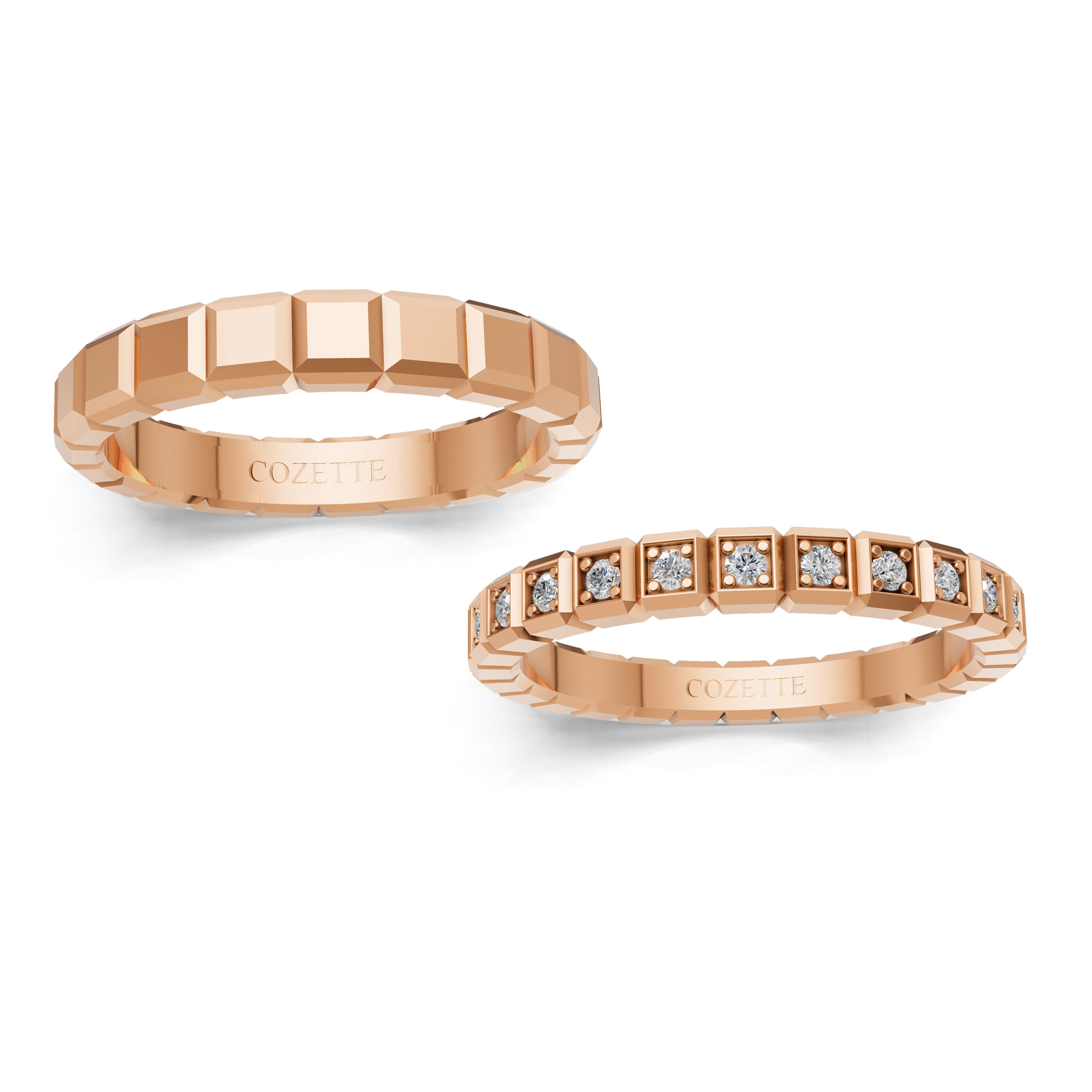 Verighete aur cu diamante naturale - V105 4