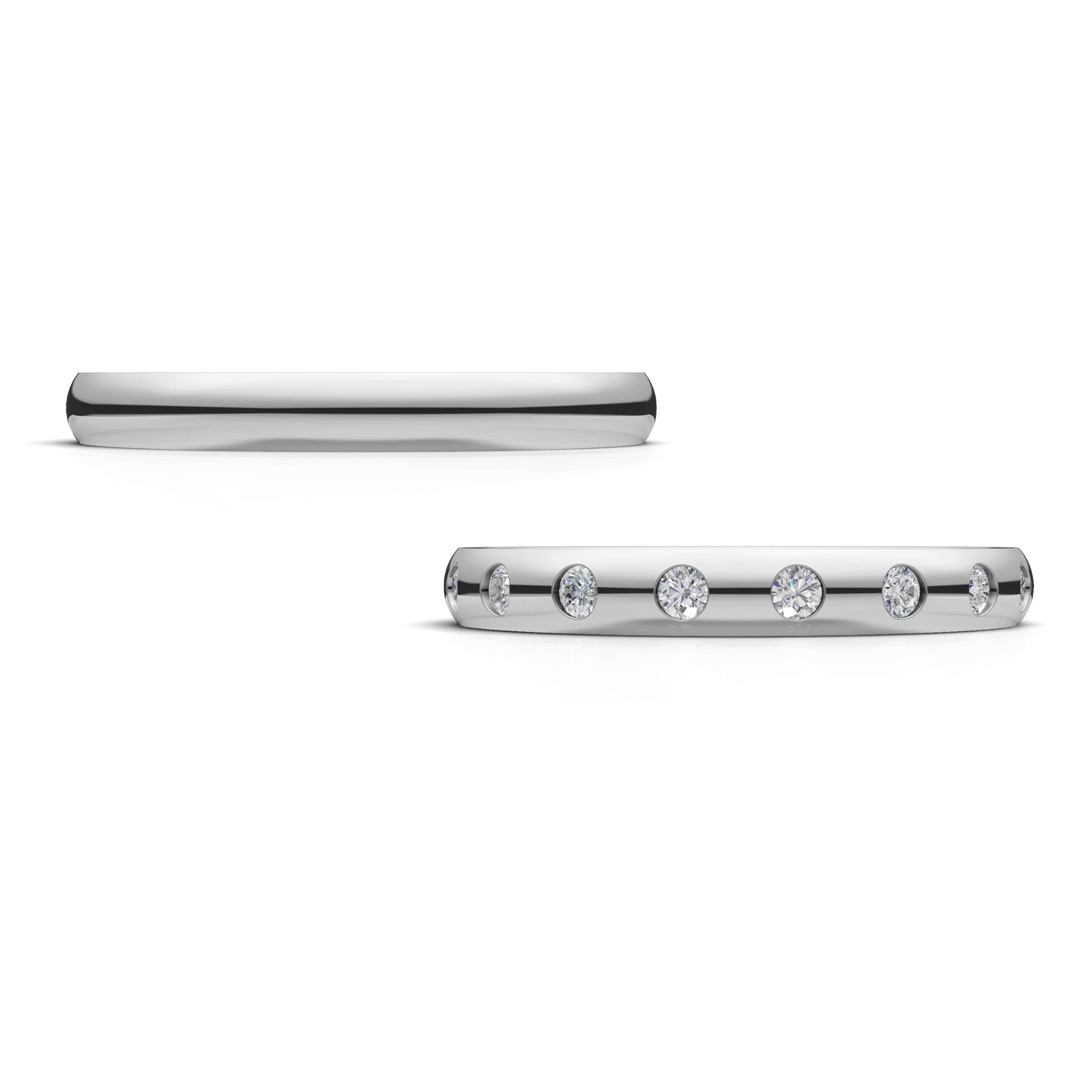 Verighete aur cu diamante naturale - V108 2