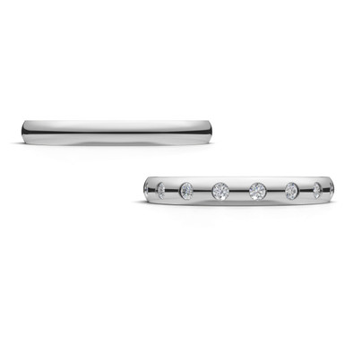 Verighete aur cu diamante naturale - V108 2
