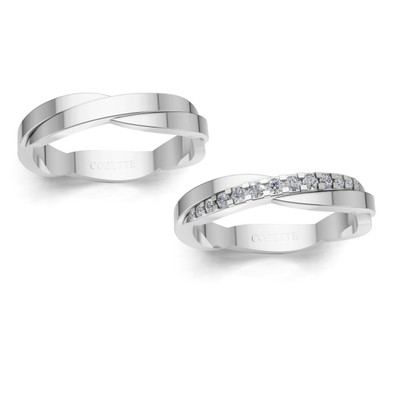 Verighete aur cu diamante naturale - V109 3