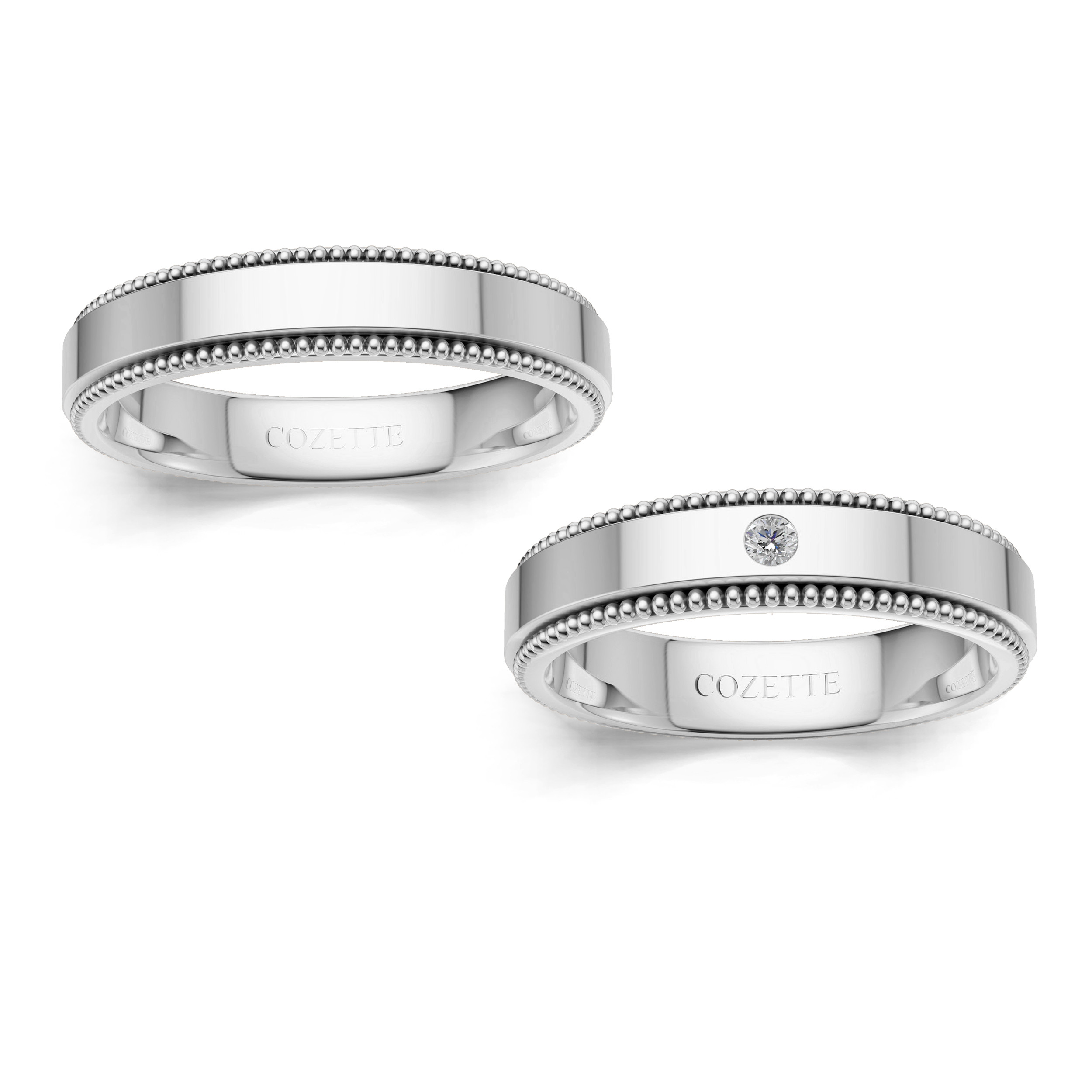 Verighete aur cu diamante naturale - V112 1
