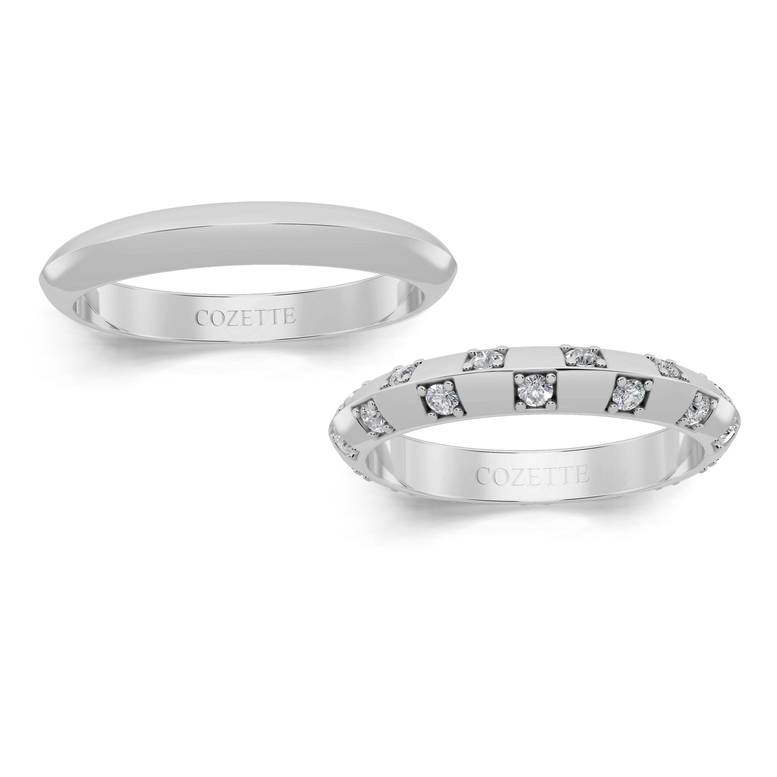 Verighete aur cu diamante naturale - V115 1