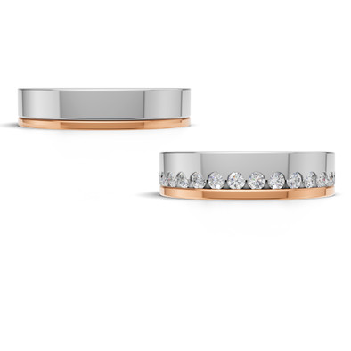 Verighete aur cu diamante naturale - V116 2